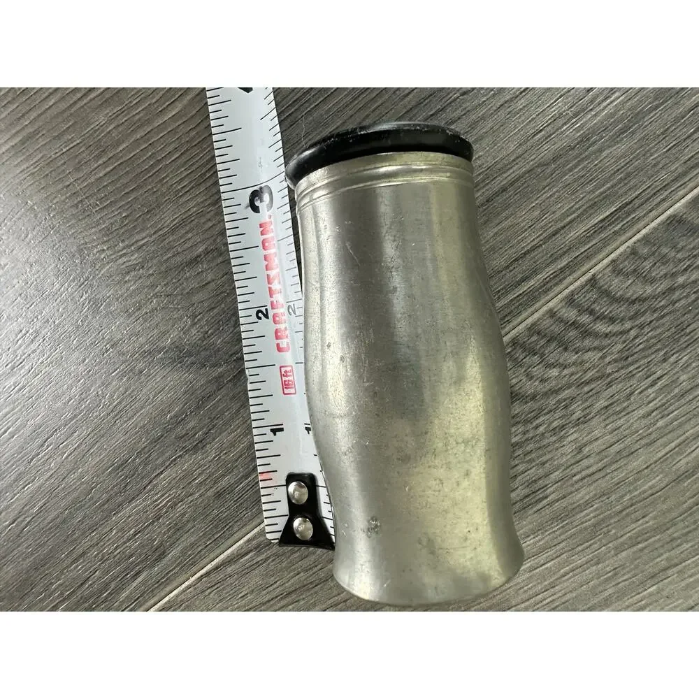 Silver Metal Salt & Pepper Shakers with Screw In Black Plastic Cylinder Insert
